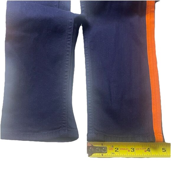 Rag & Bone JEAN The Skinny Jeans Sz 25 Navy Blue Neon Orange Side Stripe Stretch - Picture 7 of 10